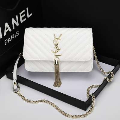 2020 new arrival custom luxury ladies purse famous brand name metal chain women handbag